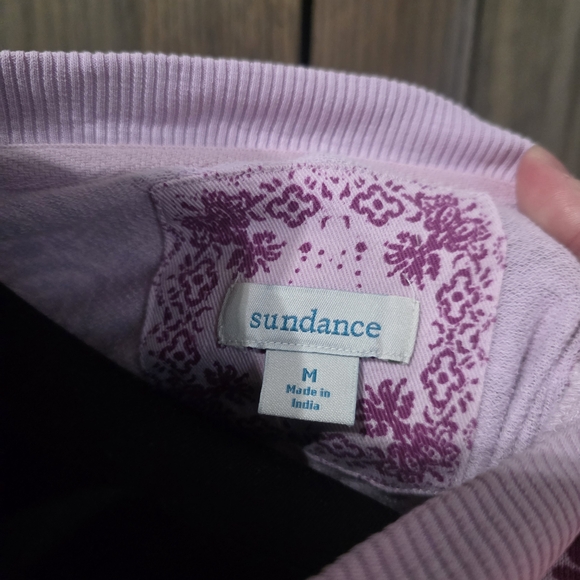 Sundance Lavender Paisley Crew Neck Sweater - Picture 4 of 5